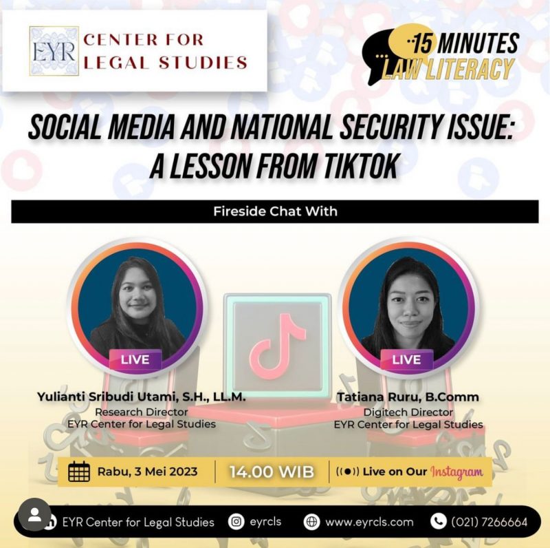 EYR CLS Law Literacy - Media Sosial dan Isu Keamanan Negara - Pelajaran dari TikTok